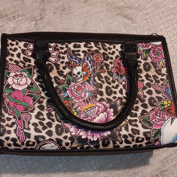 Ed Hardy Cheetah Print Satchel Bag - Picture 4 of 8